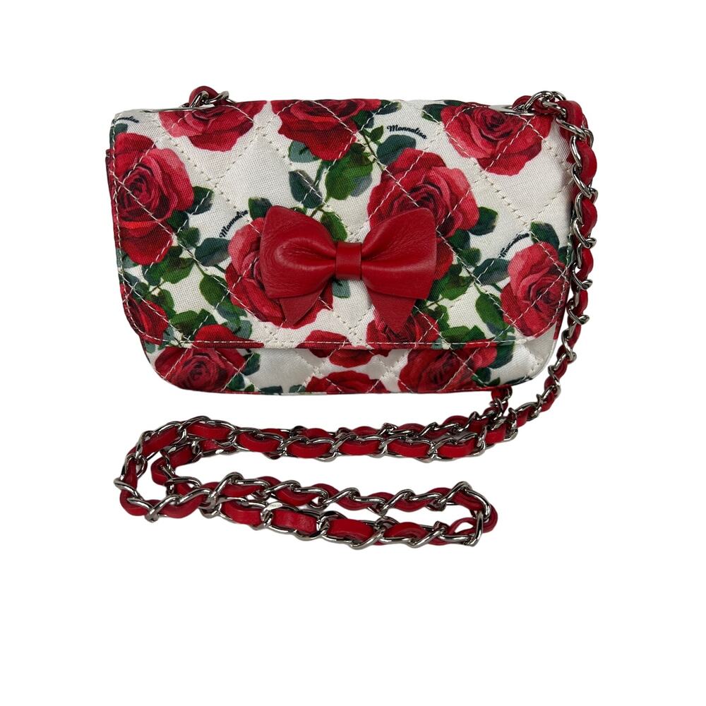 MONNALISA Quilted Rose Cross Body Purse
